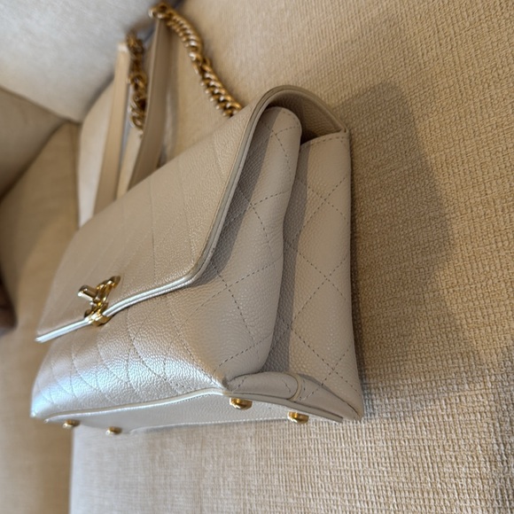 Chanel flapbag veau graine/ white - Picture 6 of 15